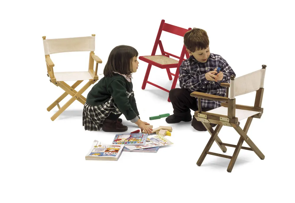 Сделано в Италии, мини-стул режиссера с натуральной деревянной рамой, детские складные стулья, цвета ткани на заказ
