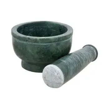 Best Personalized Classic Elegant Ceramic Handmade Natural Green Marble Mortar and Pestle Set at best wholesale price