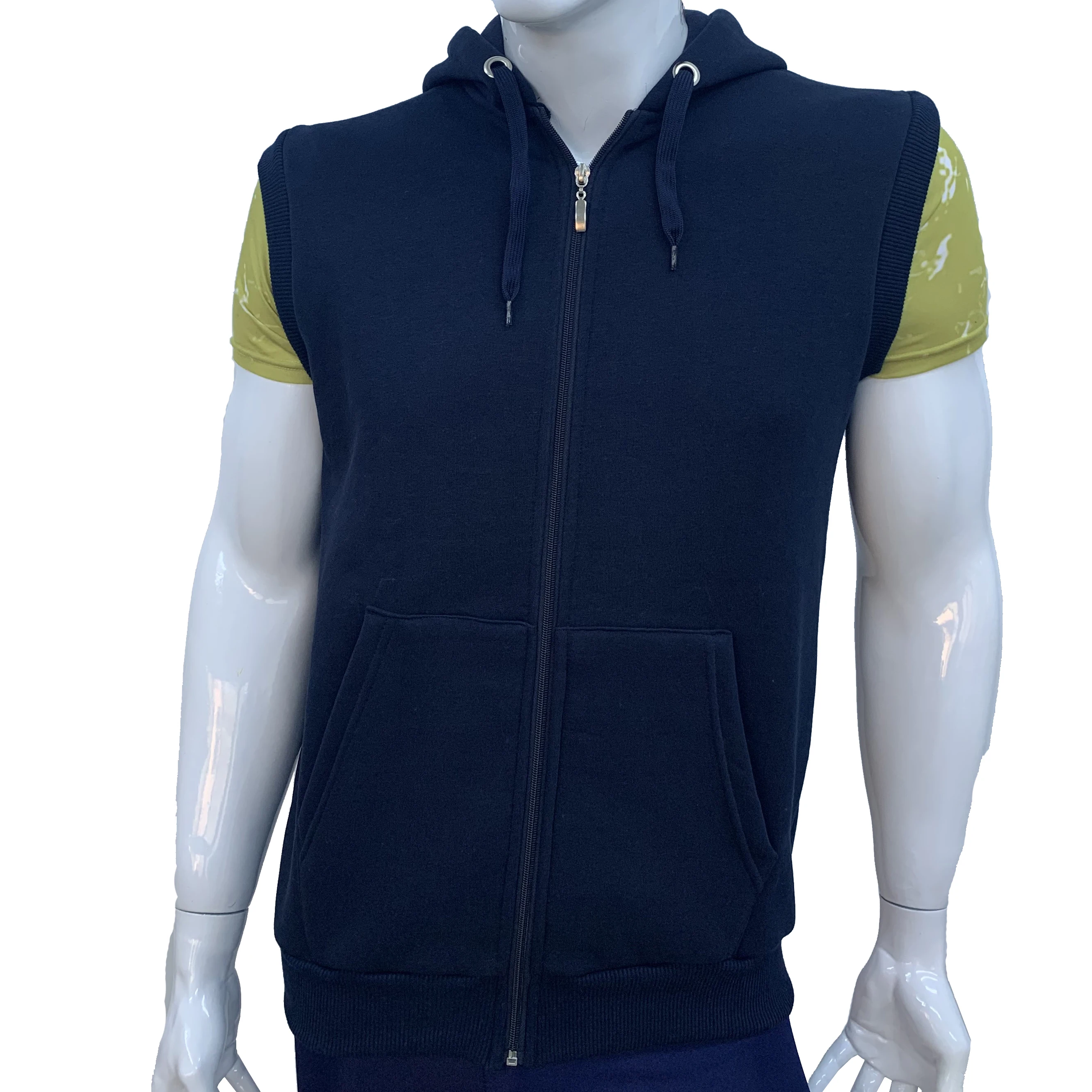 Wholesale Custom Outdoor Hiking Vest Hunting Polar Fleece Hooded Waistcoat with Your Customized Logo and Brand OEM Service