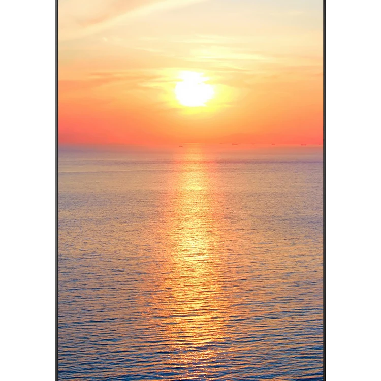 Печатная живопись синий морской Золотой закат и красивое небо комнатный Декор стены для дома 20*30 дюймов/50*75 см