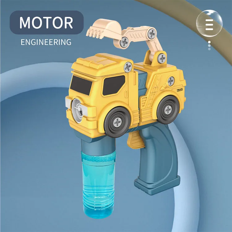 New Design DIY Assembly Dinosaur Pistola De Burbuja Bubble Gun Toys For Kids