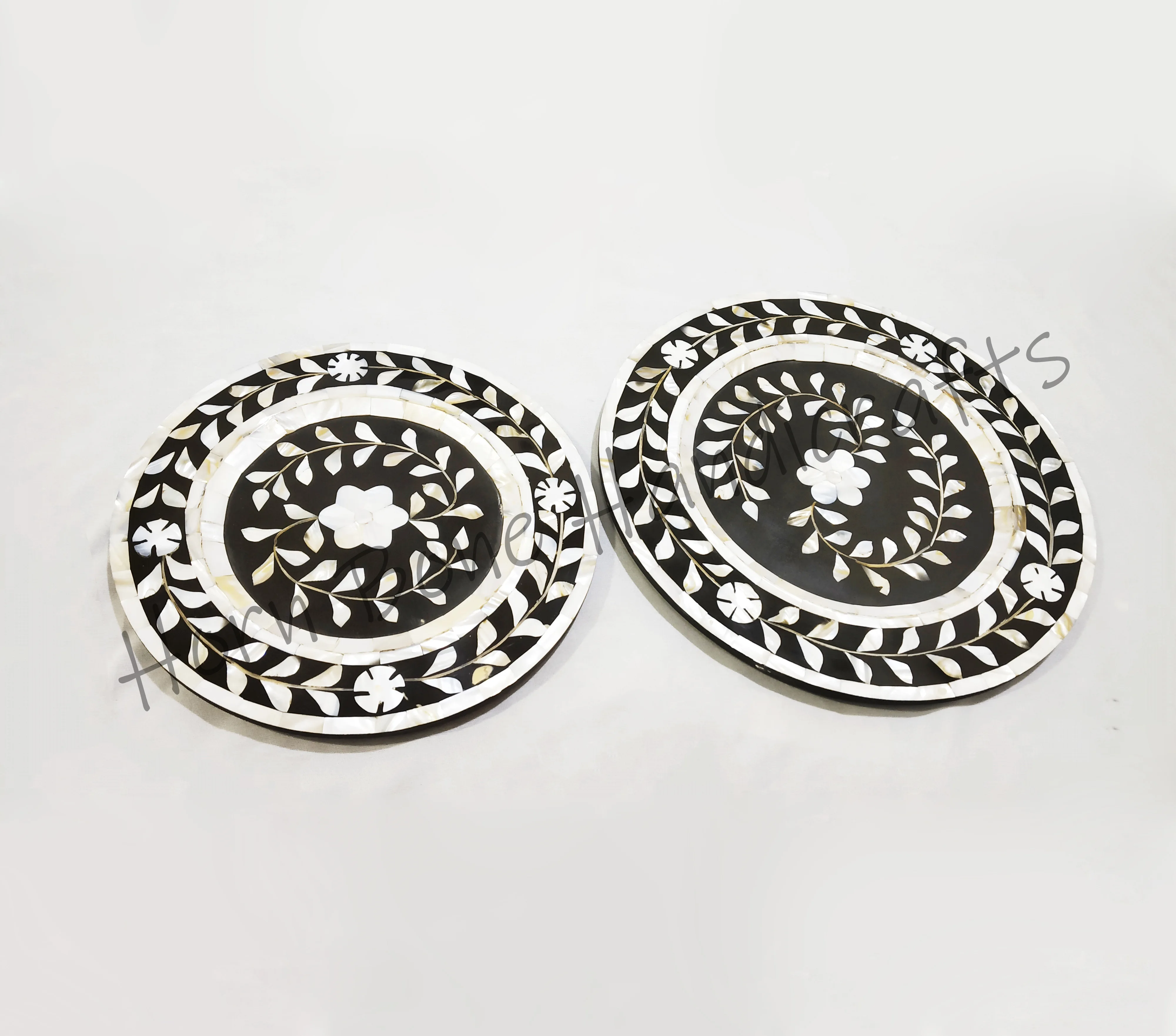 Лидер продаж круглая тарелка с инкрустацией из перламутровой круглые тарелки цветочным дизайном декоративное сервировочное блюдце вставкой