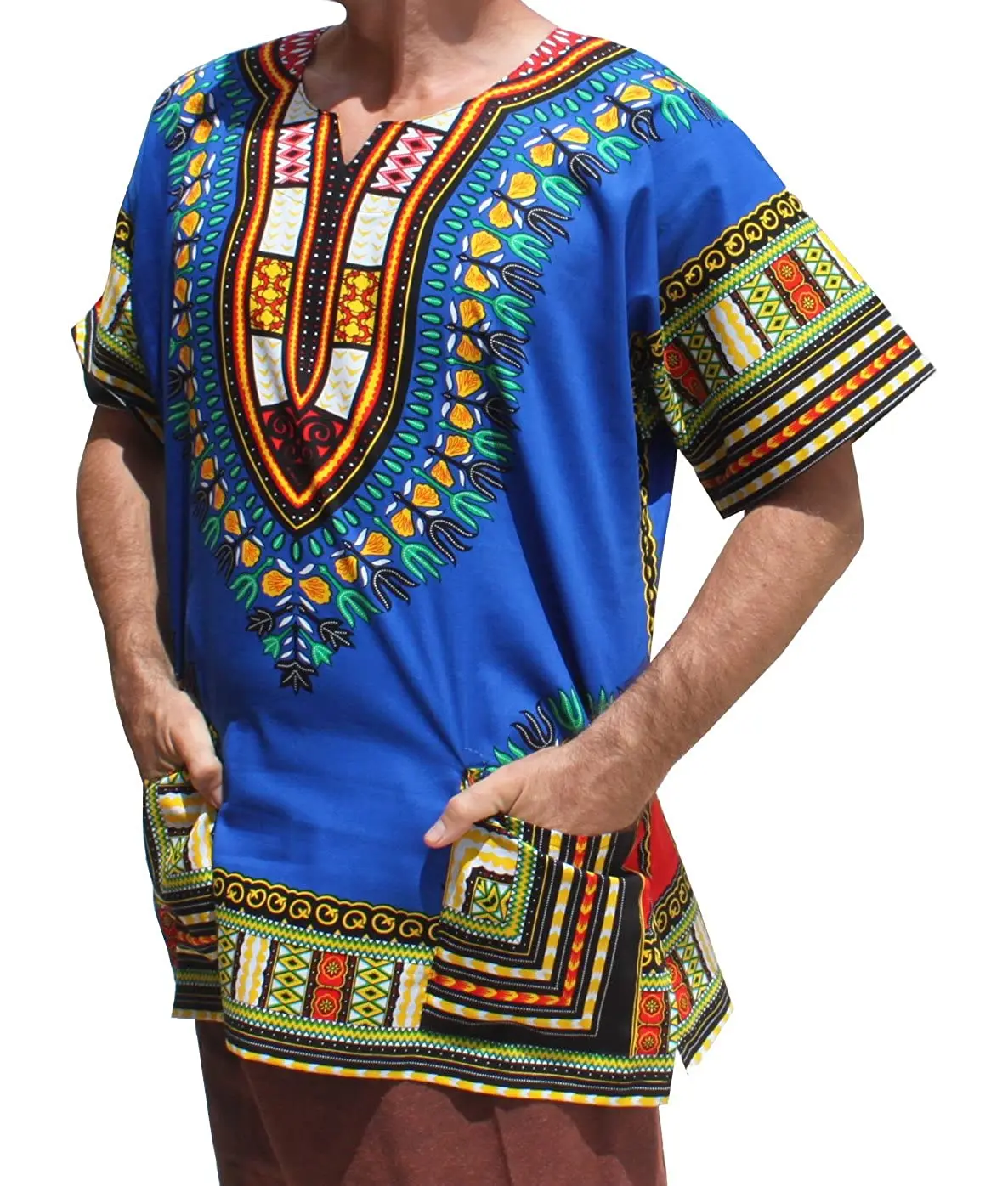African Shirt Dashiki Print Men Women Succunct Hippie Top Blouse Tribal Free Size Mexican Hippie Blouse Caftan Hippie Boho Dress