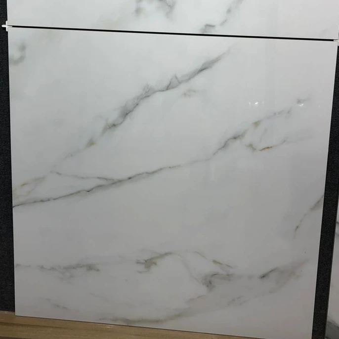 White Carrara Marble look porcelain tiles 80x80cm for USA