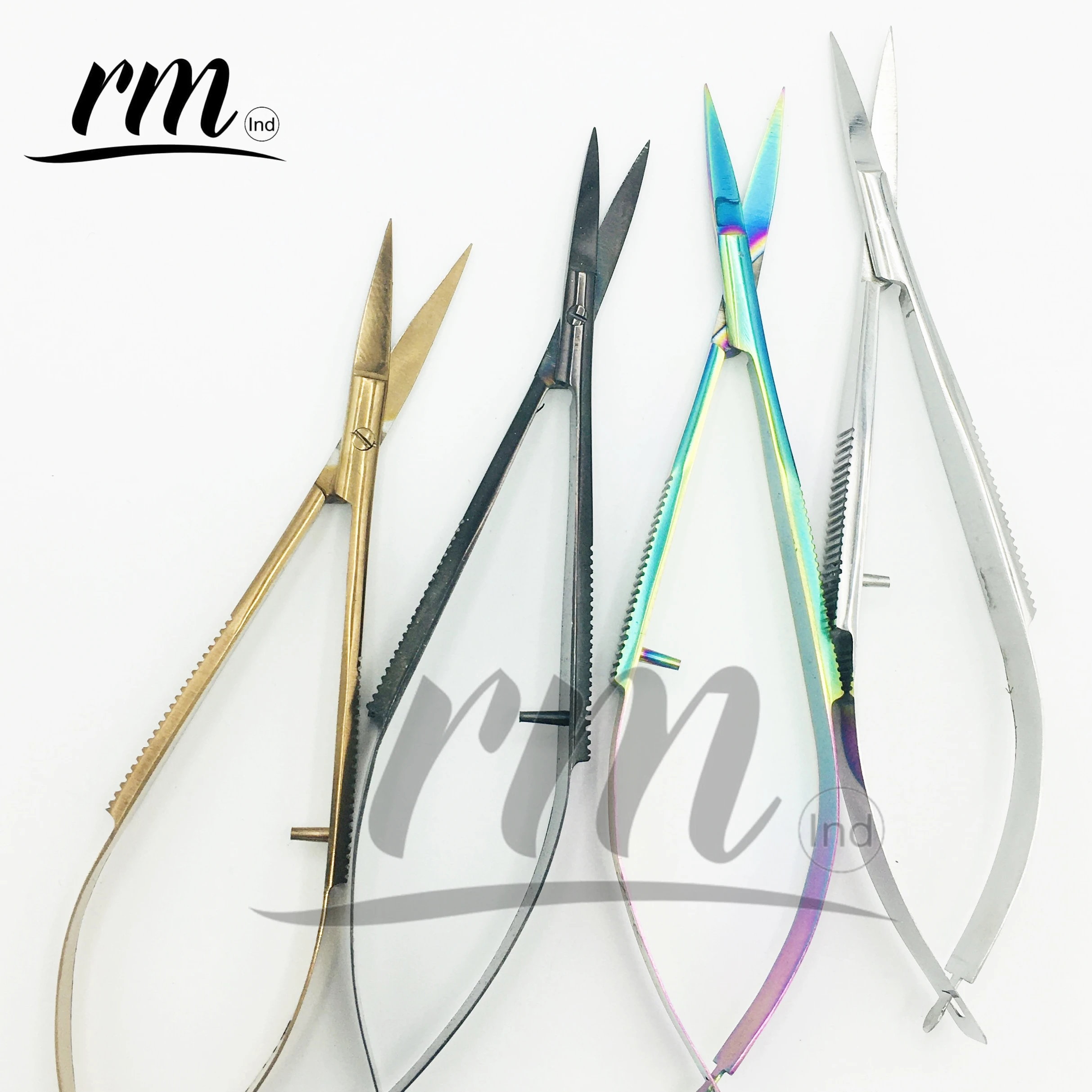 Профессиональные микро-ножницы для бровей глаз 4 5 дюйма прямые Castroviejo вышивка пружинное действие очень острый