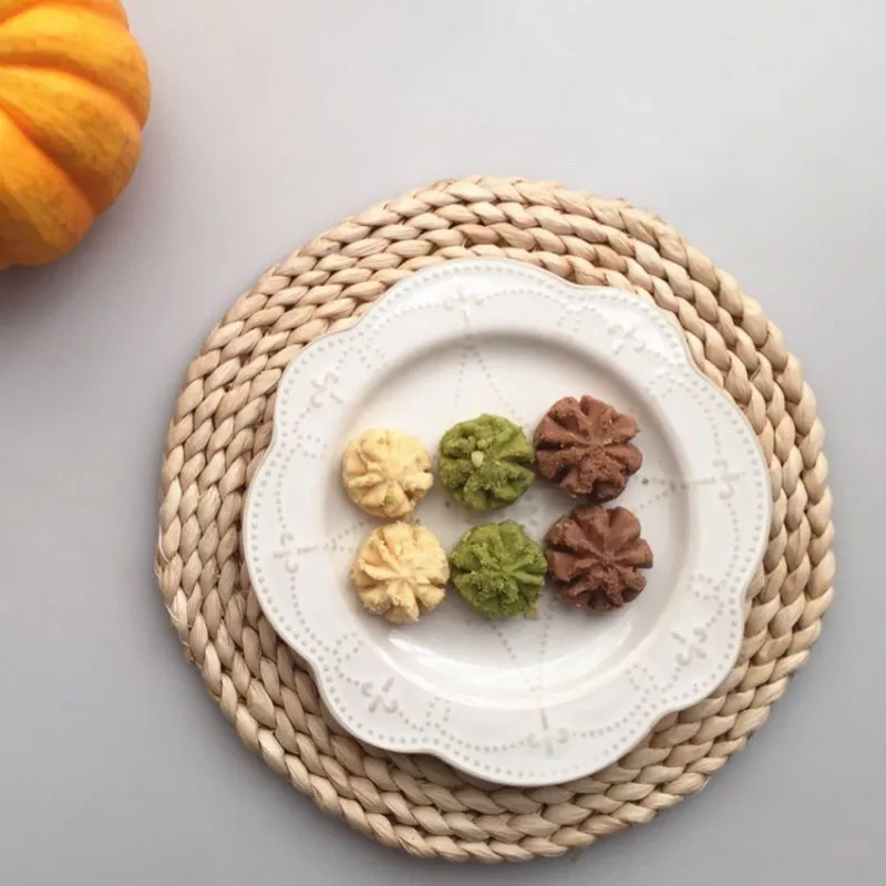 Natural Water Hyacinth Weave Placemat Customized Factory Supply weave Natural Water Hyacinth Placemat Round Tablemat