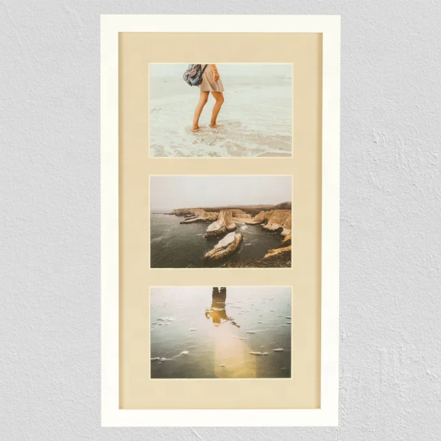
Modern wooden photo frame with matboard for 3 10X15 photos, high quality and design 