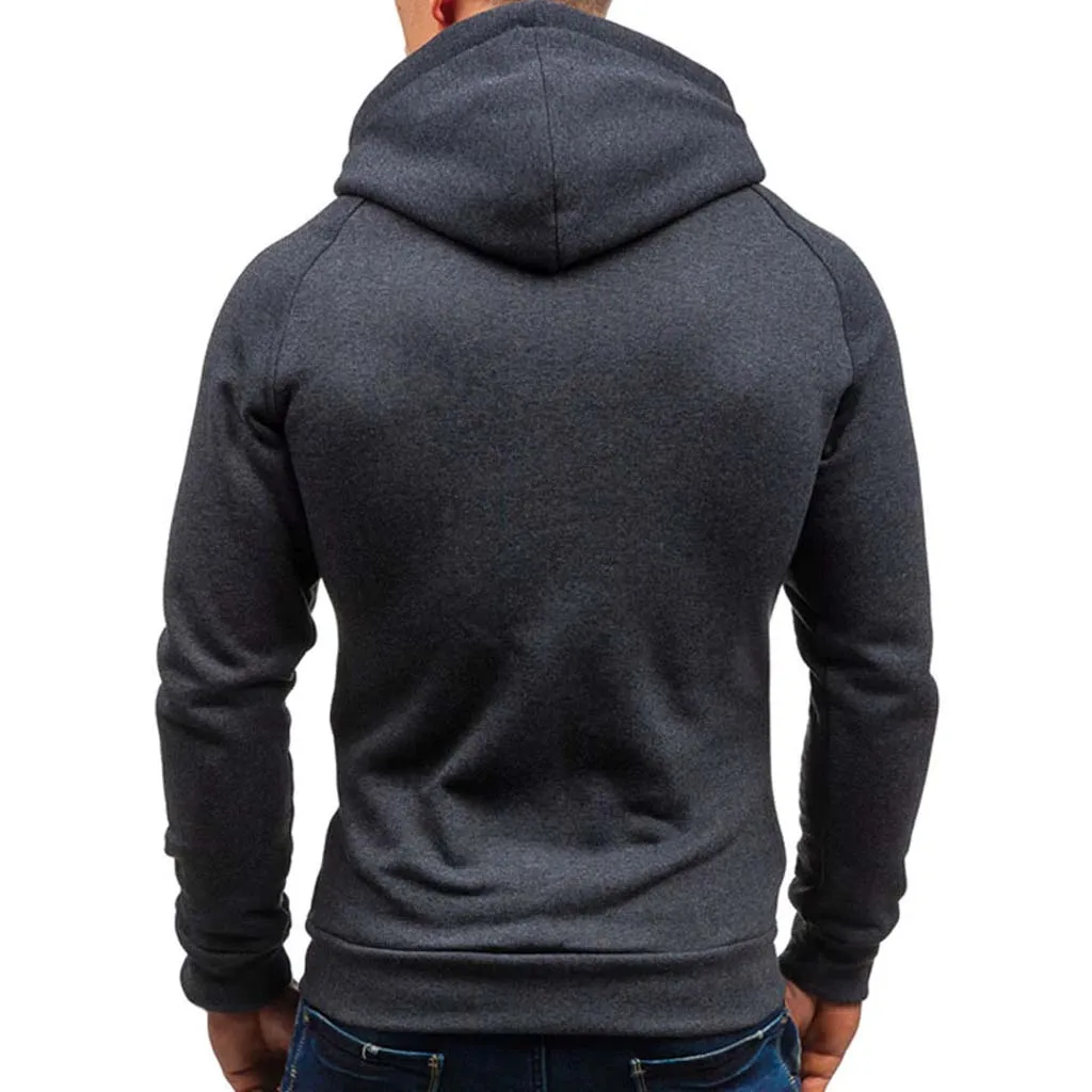 
Zipper Style Hoodies Awesome Style White Fleece Men Side Zip Hoodie 