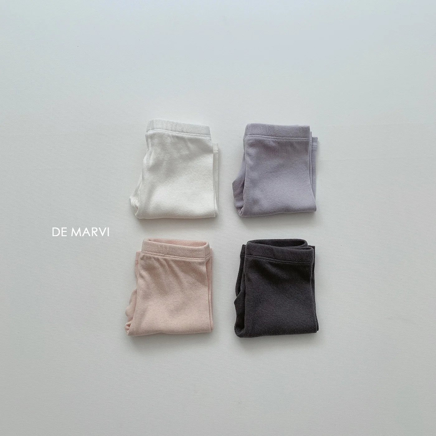 DE MARVI Kids Toddler Girls Summer Rib Leggings Shorts Clothing Korean Manufacturer MADE IN KOREA