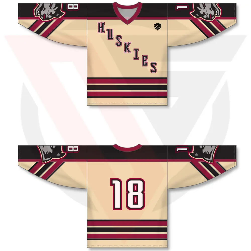Manufacture 100% Polyester Custom Size Ice Hockey Jersey New Design Comfortable Ice Hockey Jersey For Sale