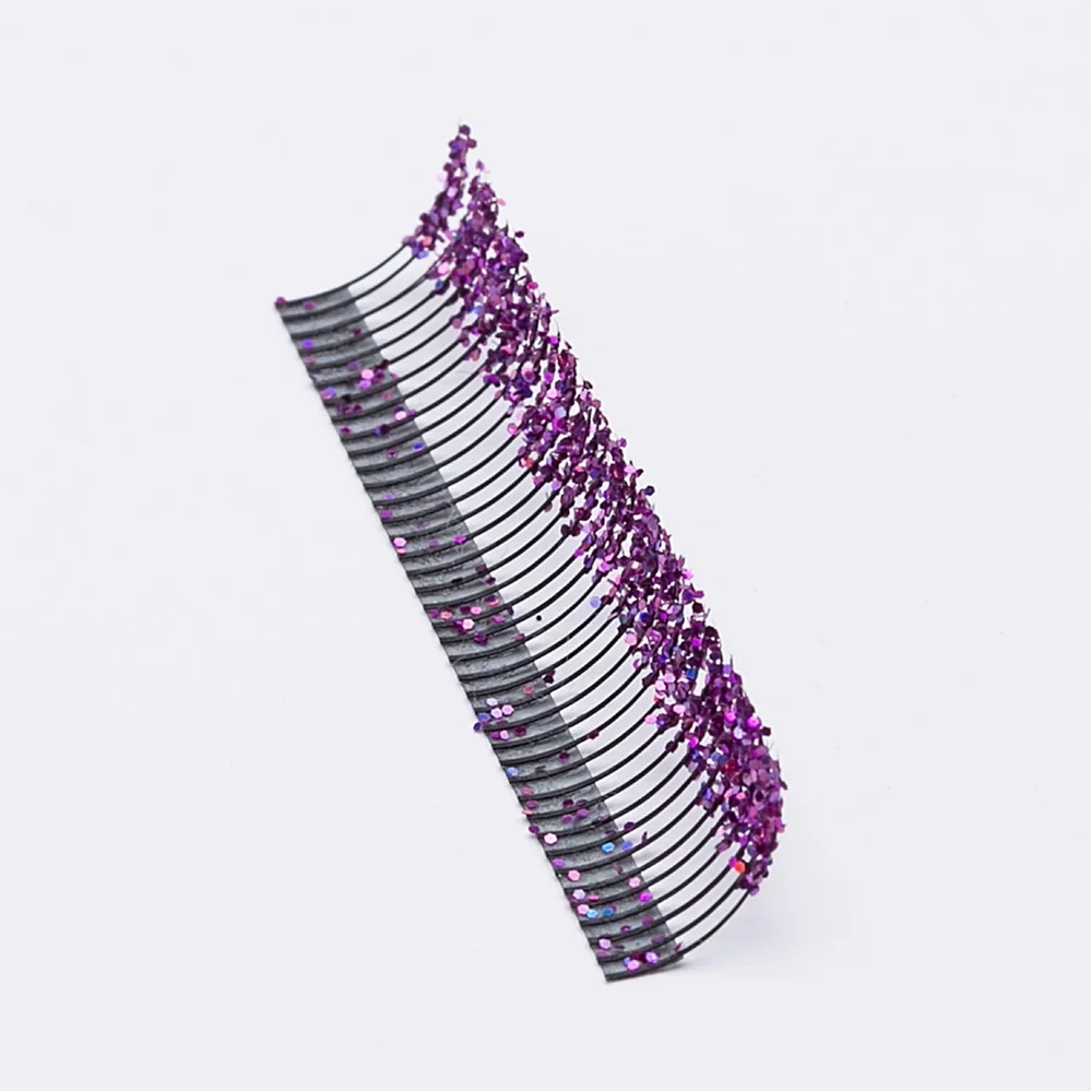 100% Hand Made Violet Glitter False eyelashes Private Label