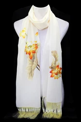 Оптовая продажа, Прямая поставка, аксессуары для ручной вышивки, прозрачный тканевый шарф с лотосом