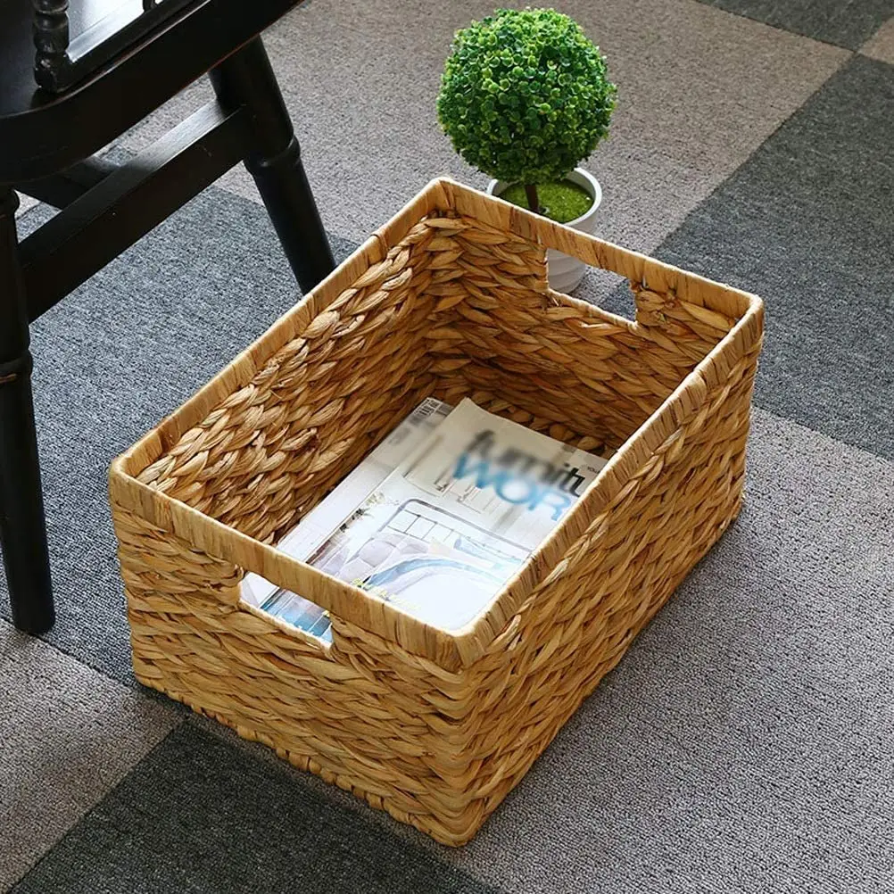 2021 Vietbay ремесла ручной работы гиацинт для хранения ящики и корзины тканые плетеные мешки белья