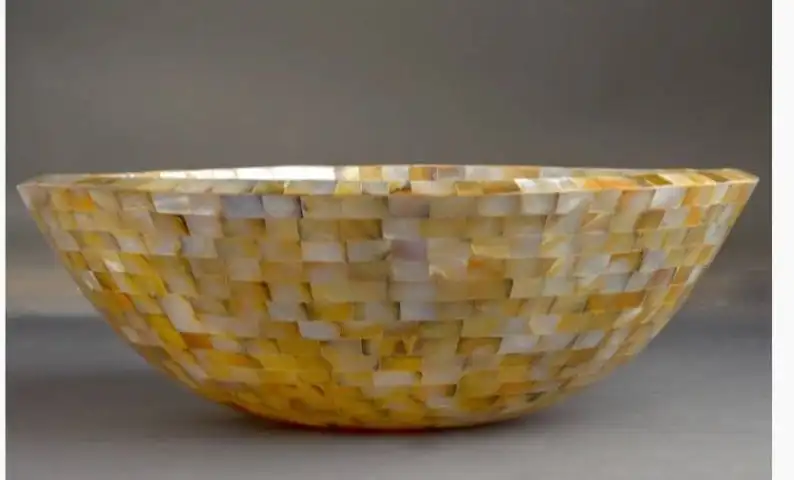 Premium Quality Mother Of Pearl Wash Basin Unique Design for Homes and Decorations at Wholesale price from India