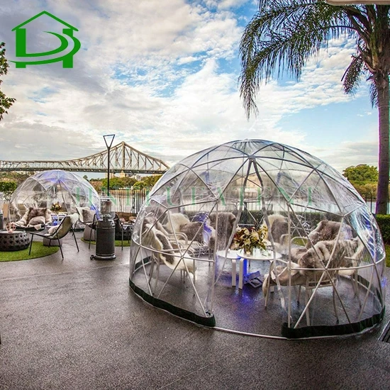  Геодезическая купольная палатка для прозрачной столовой 4 м 5 6
