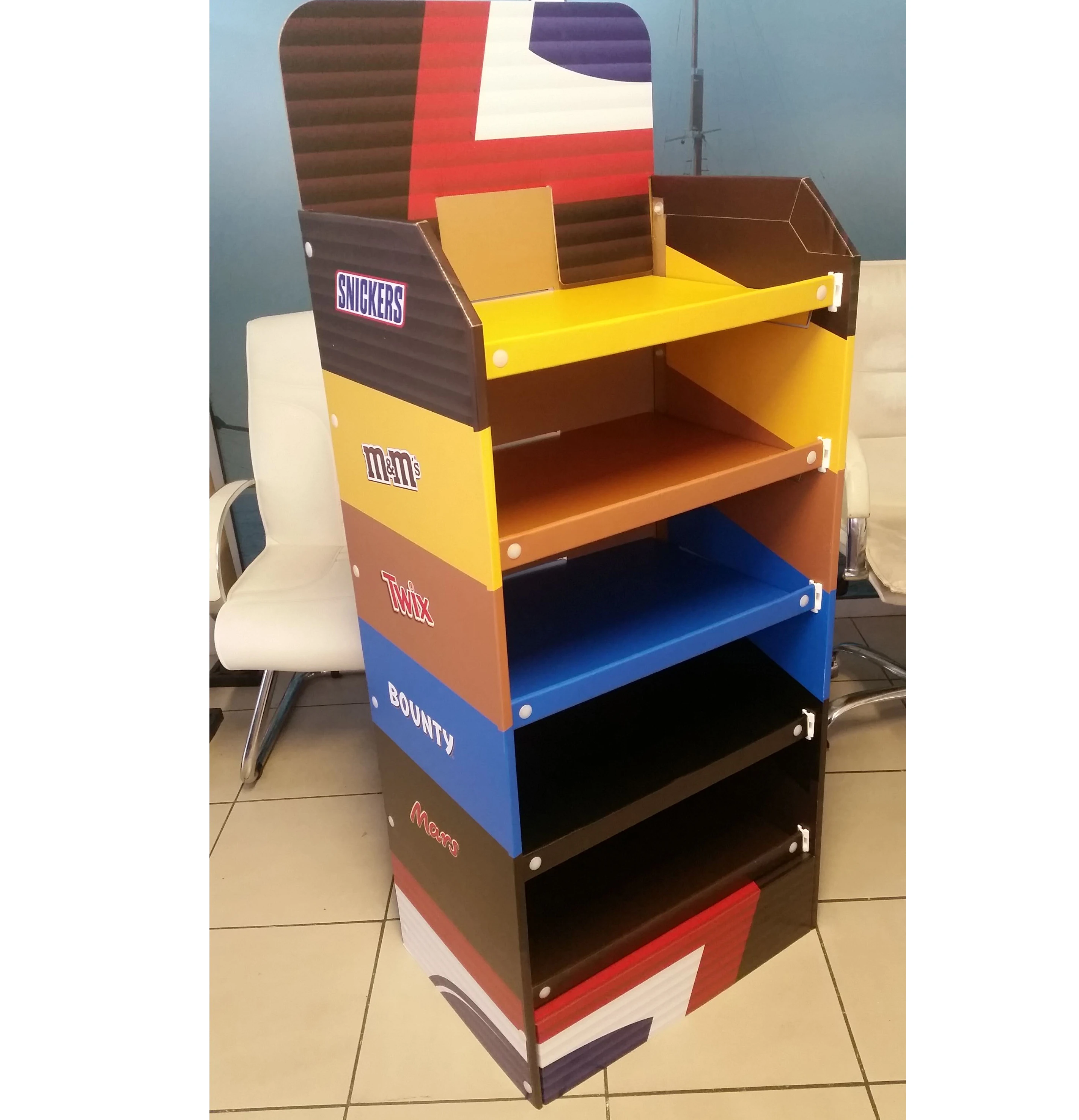 
Corrugated cardboard POS display stand 