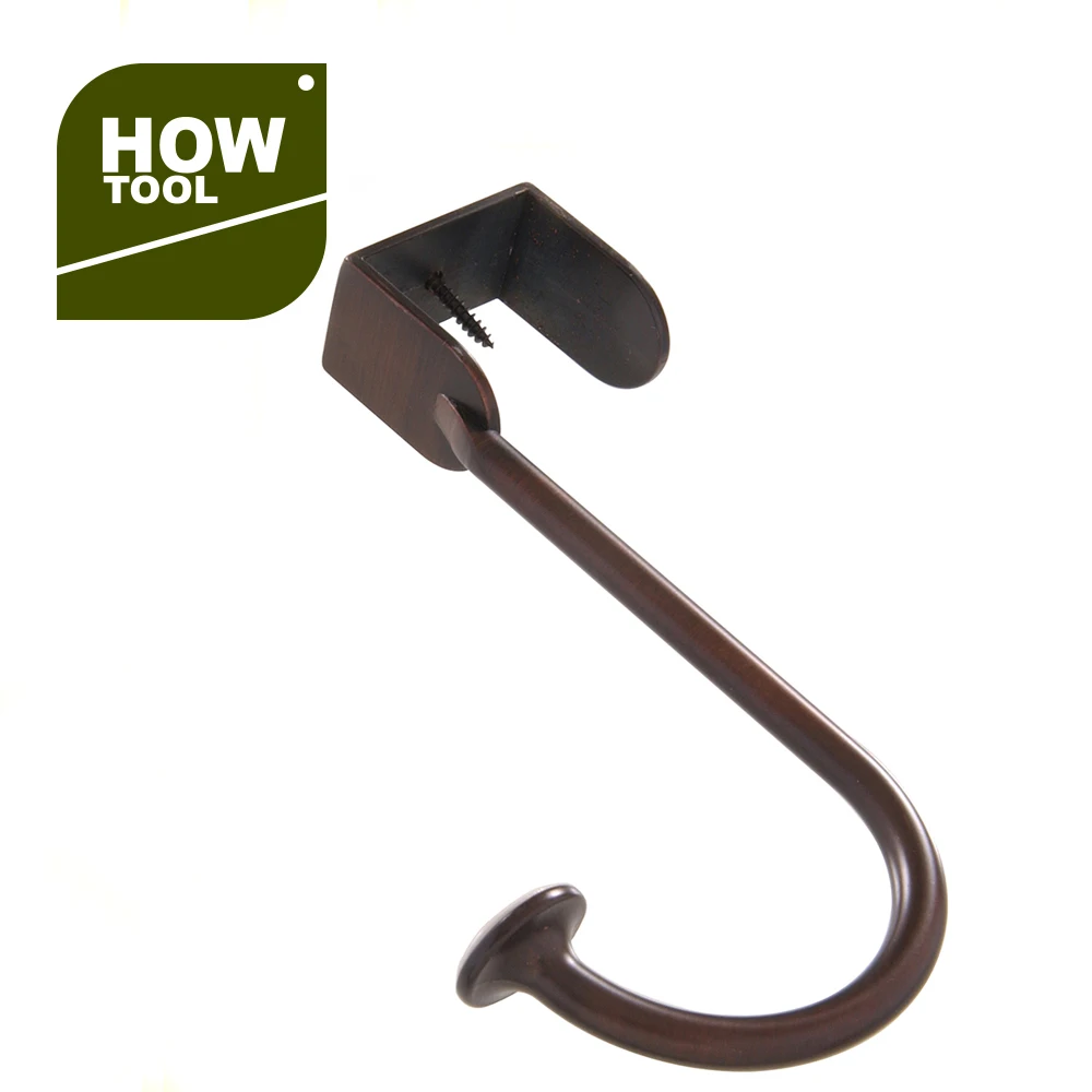 Metal Single Large Over-The-Door Hook Hanger Oil Rubbed Bronze Black