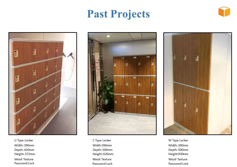 
Best Selling Durable Waterproof ABS Lockers for Gym School Office Storage with Twelve Colors and Six Locks Type 