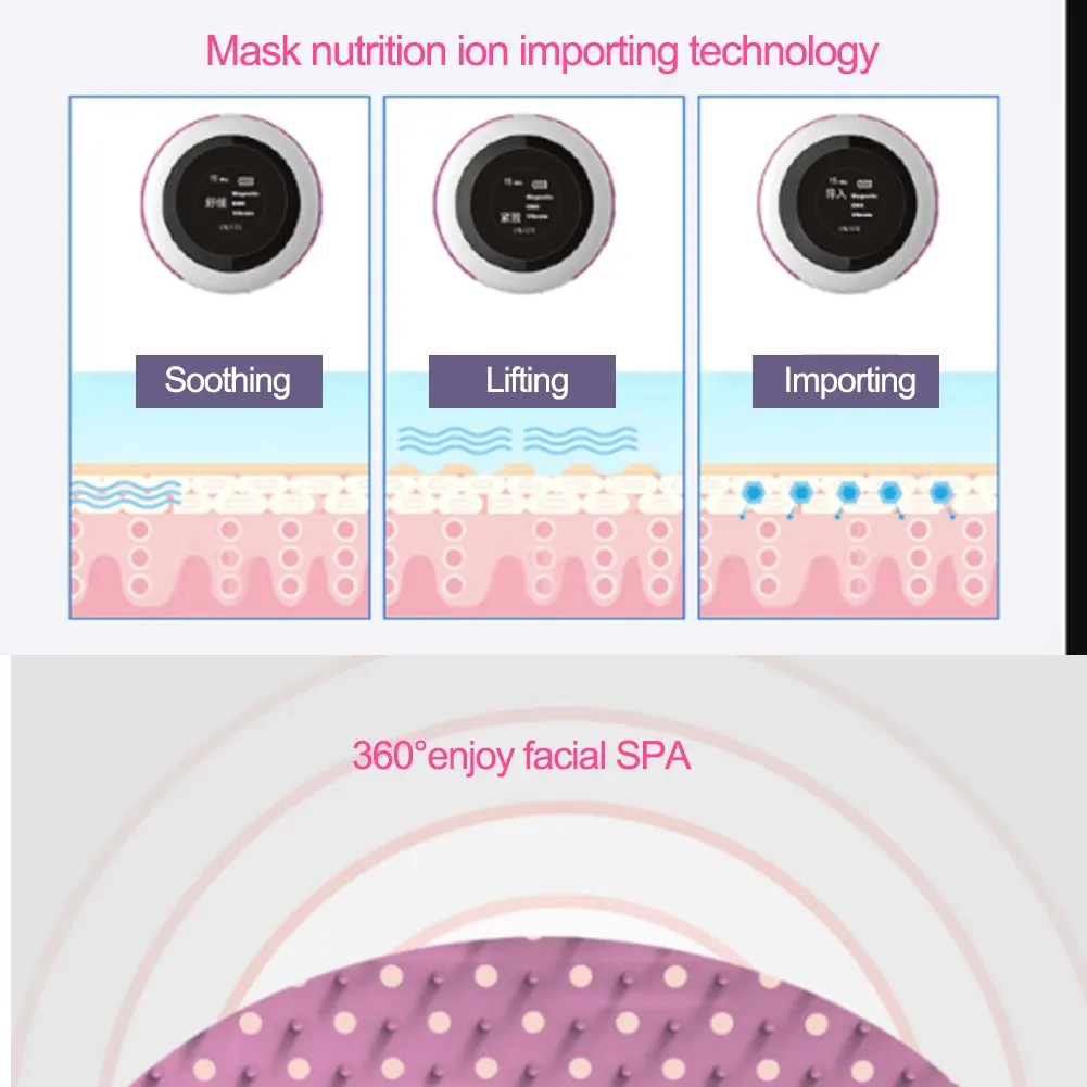 3D Magnet Vibratory Skin Rejuvenation Magic Face Lift Massager Custom Logo Anti Puffy Eyes Dark Circles Microcurrent Facial Mask