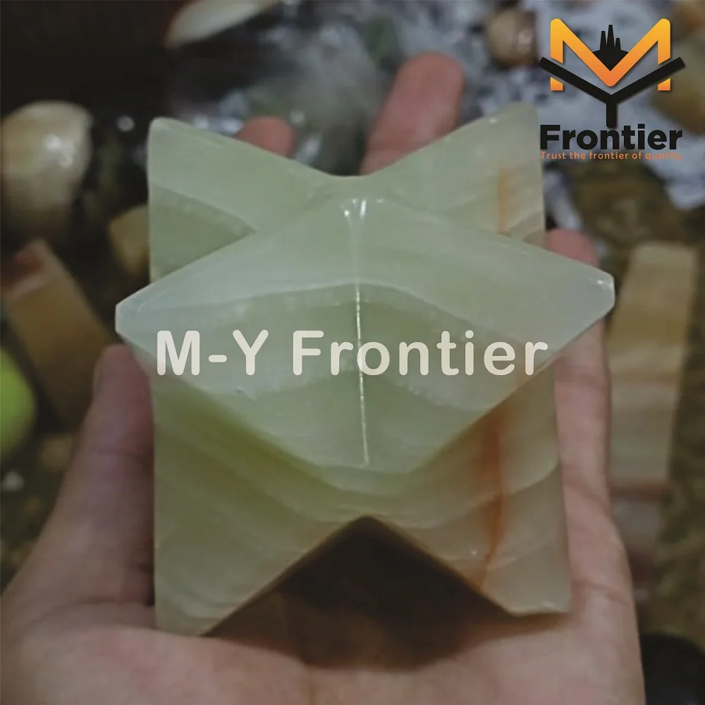 High Quality Natural Onyx Handmade Merkaba Showpieces Polished OEM Gemstone Healing Crystal Craft from Pakistan.