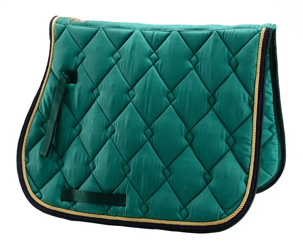 Bottle green Horse saddle pad Satin Lined non slip horse saddle pads Manufacturer Kanpur