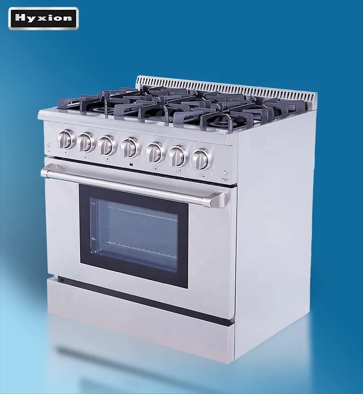 Hyxion Новый 36 дюймов отдельно стоящая газовая плита с Электрический духовой шкаф из нержавеющей стали