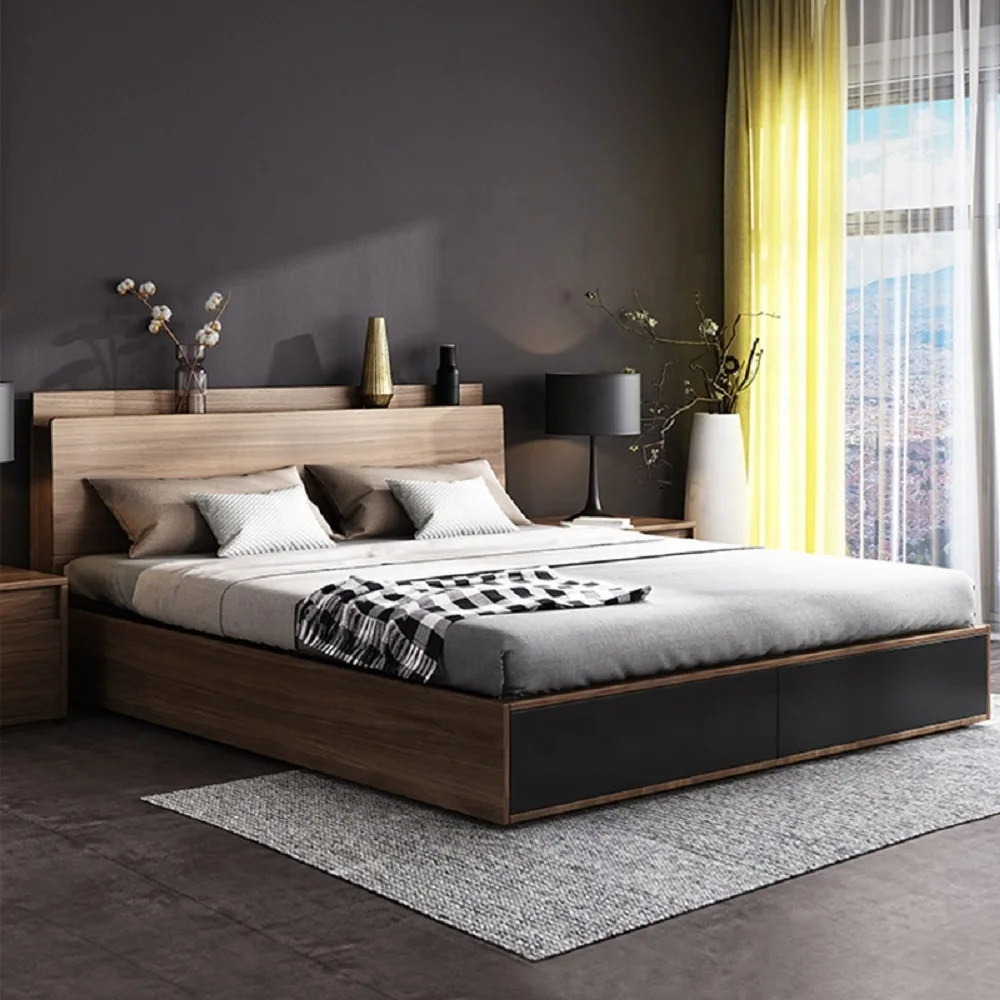 Eco-friendly Modern Wood King size and queen size Bedroom Sets For Home Furniture Villa Apartment From Vietnam