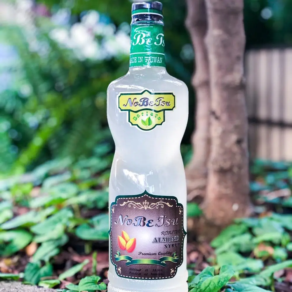 Nobetsu Roasted Almond Flavor Syrup coffee latte milk tea syrup manufacturer private brand 1L 1.2KG*12btls/ctn