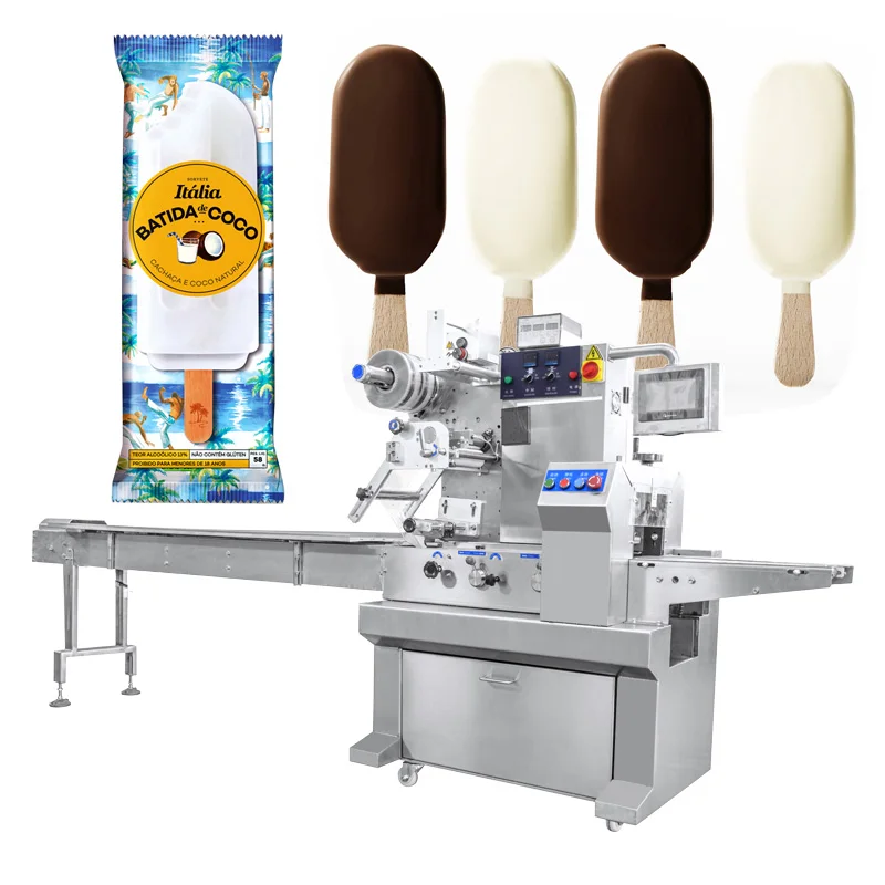 Chinese manufacturers automatic chocolate jelly gummy popsicle baby diaper pack  pillow packing machine