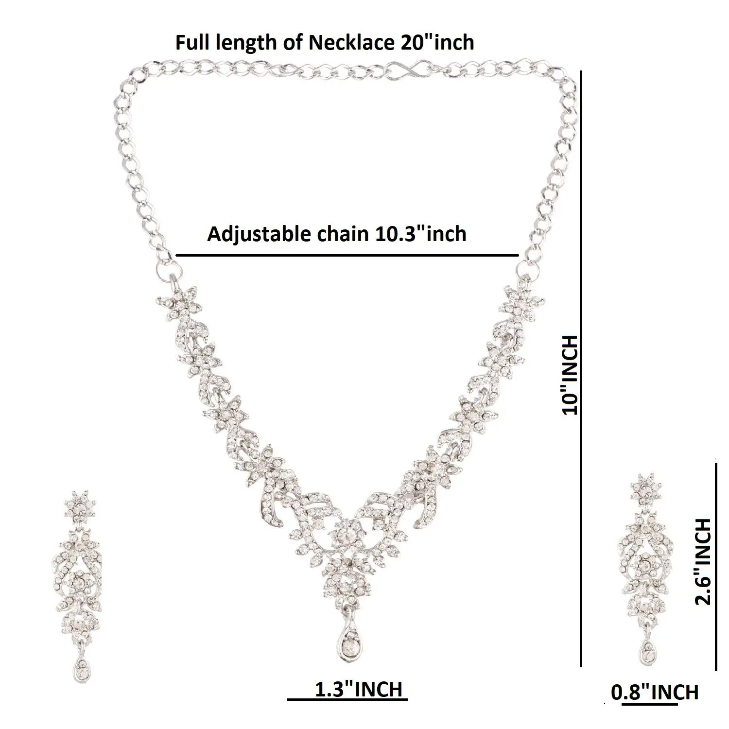 Серьги-Чокеры с кристаллами