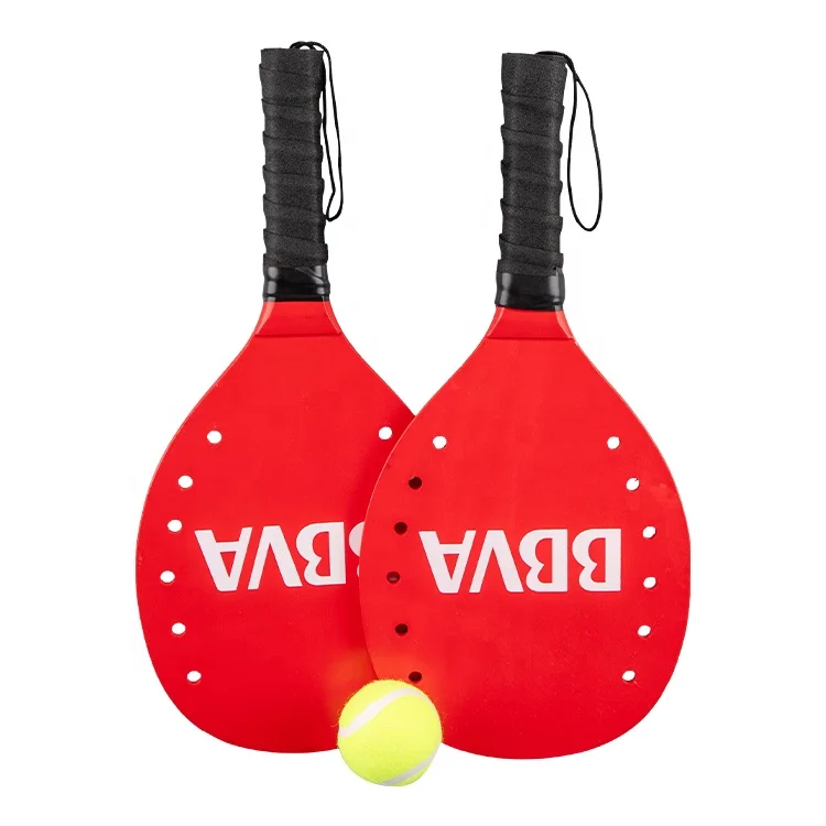high-quality factory New Beach Paddle Game Set Beach Paddle Badminton Racket with 2 rackets 2 tpr balls and mesh bag PD060