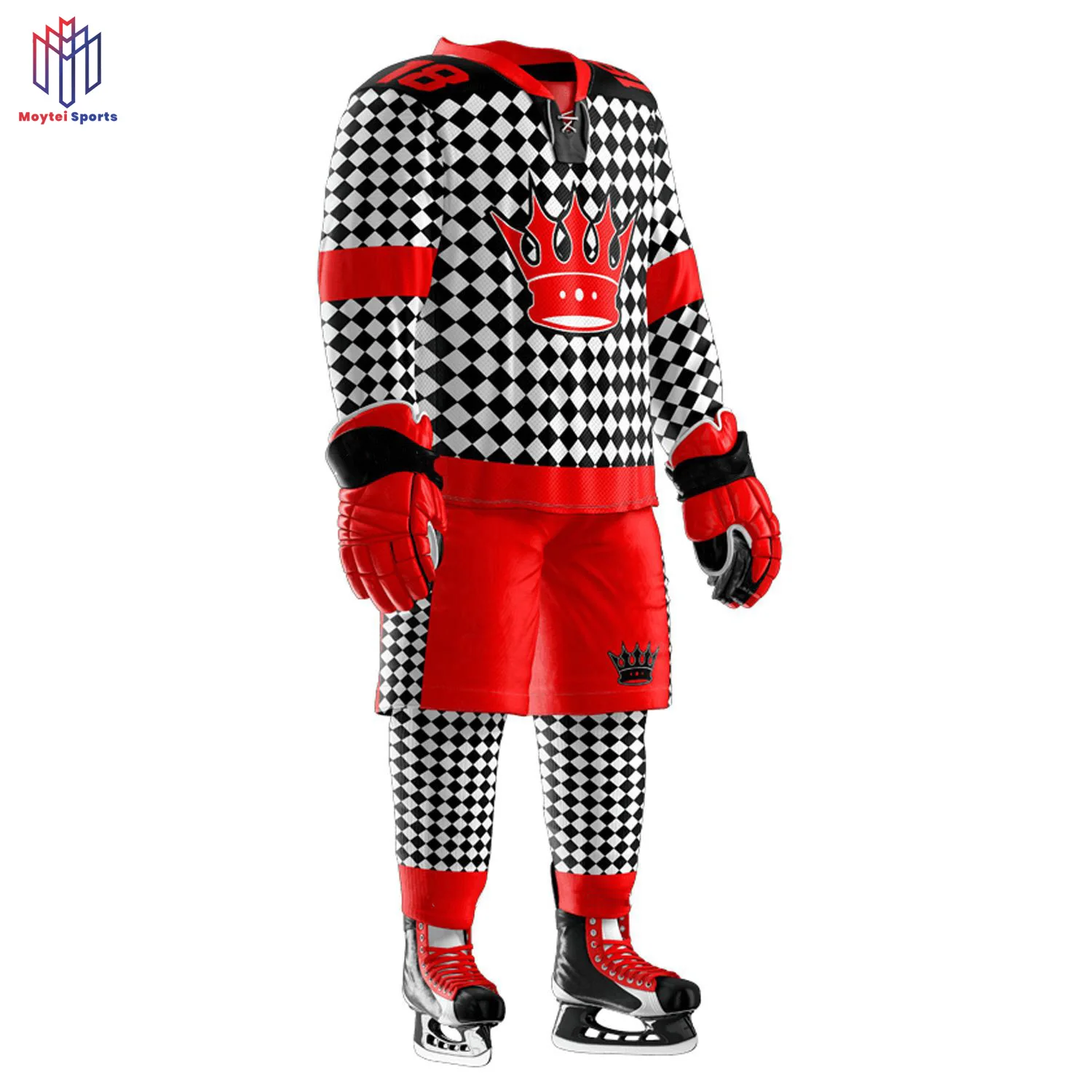 2021 Top Quality 100% Polyester Team Breathable Field Hockey Jersey Men Sublimation Ice Hockey Uniform