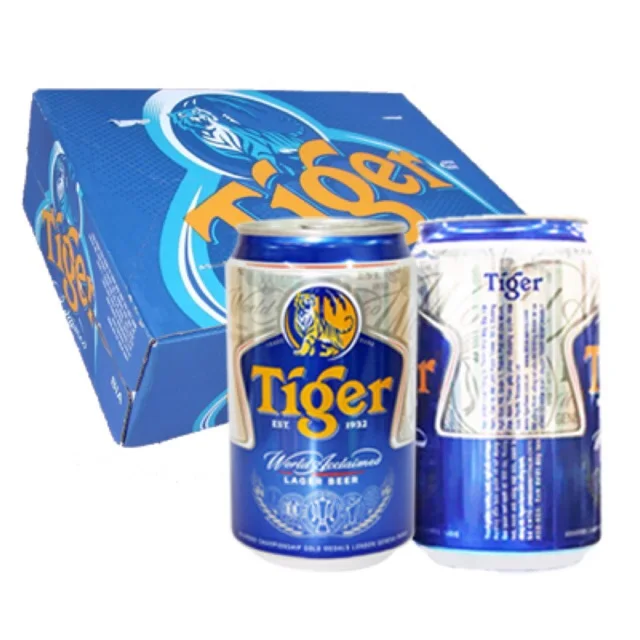 Оптовая продажа пивного пива Tiger Beer 330 мл x 24 банки из