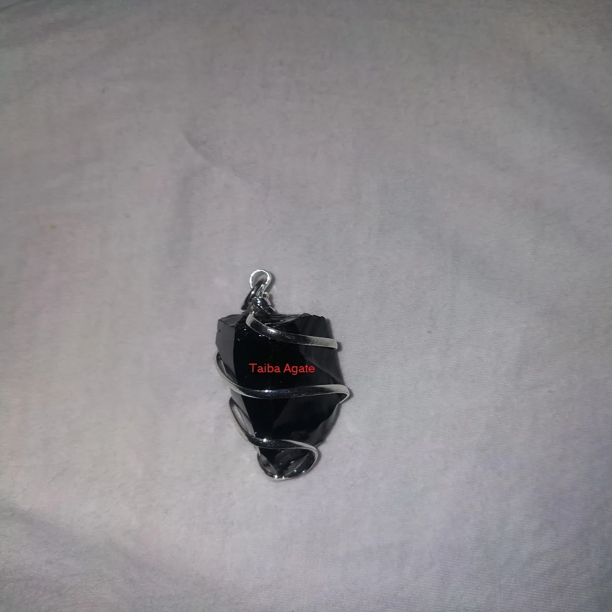 wholesale natural crystal  black obsidian rough stone wire wrapped  pendant:gemstone pendant:healing crystal stone:crafts