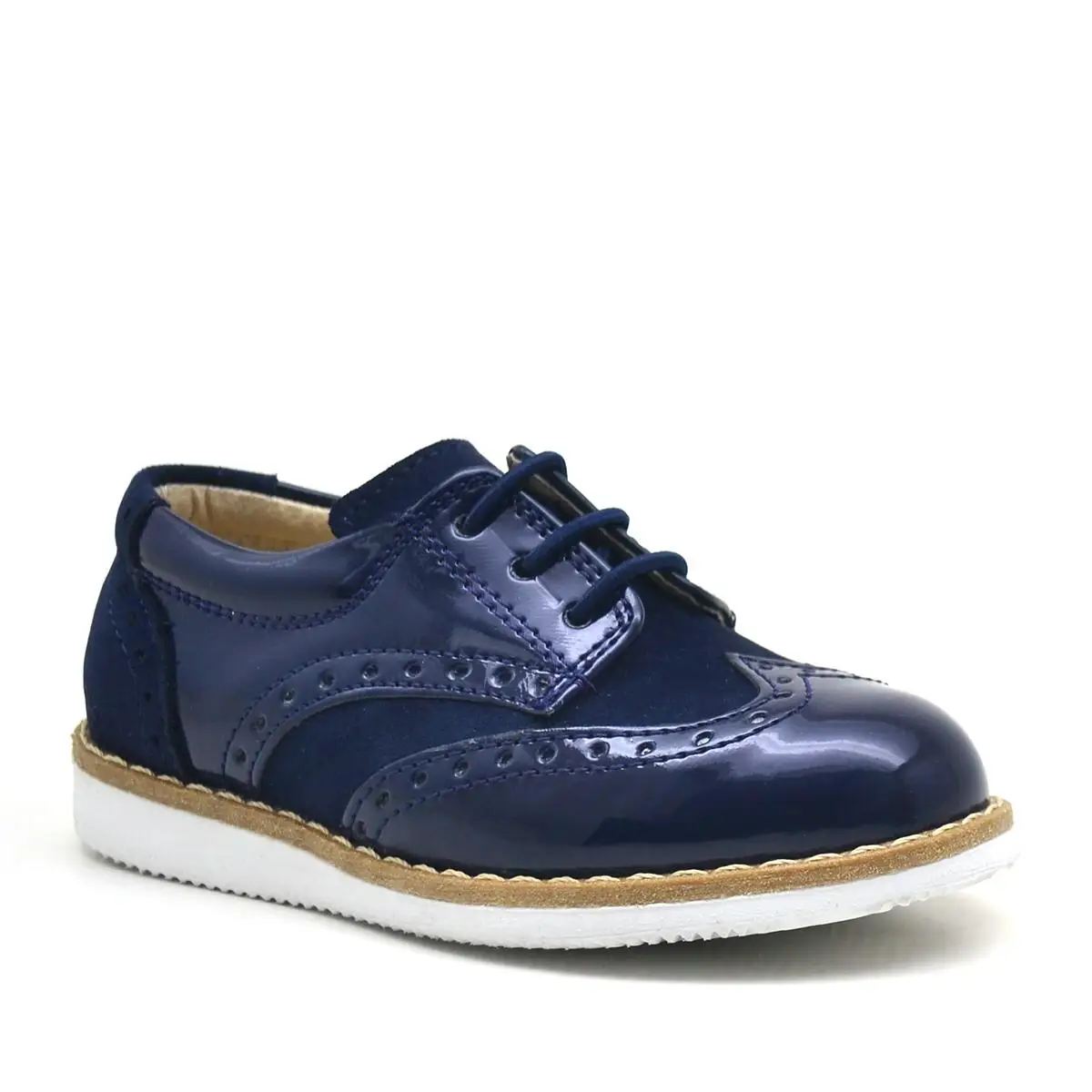 
Navy or Black Casual Children Moccasins Shoes Kids Wedding Party Shoes with white color bottom 