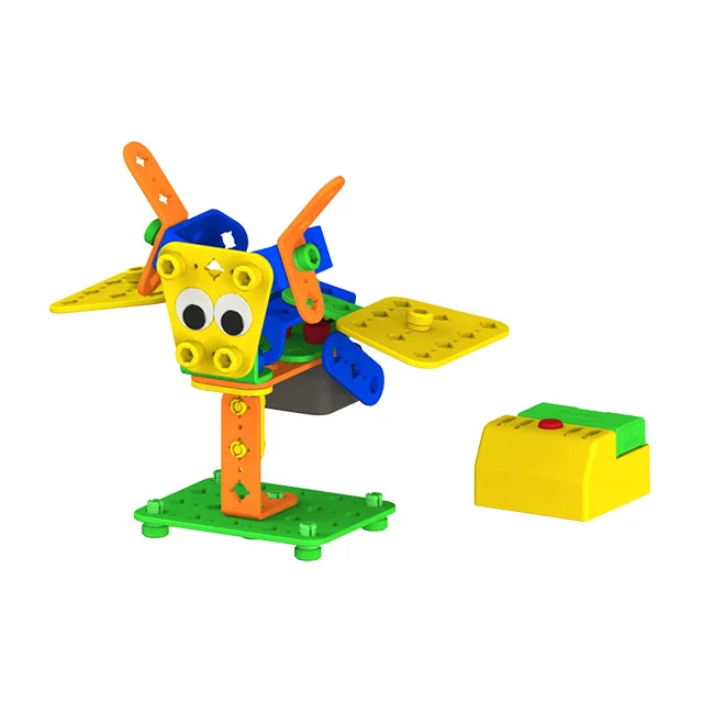 Best Quality Toy Robots Simple Building Toy with Motor with Battery Case Car Hermit crab Dinosaur Toy Product