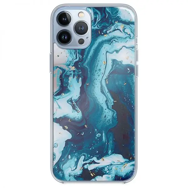 Obastyle Semihard TPU+PC Phone Cover Case With Golden Confetti For iPhone 11/12/X/XR/7/8 For Samsung A22 4G/5G