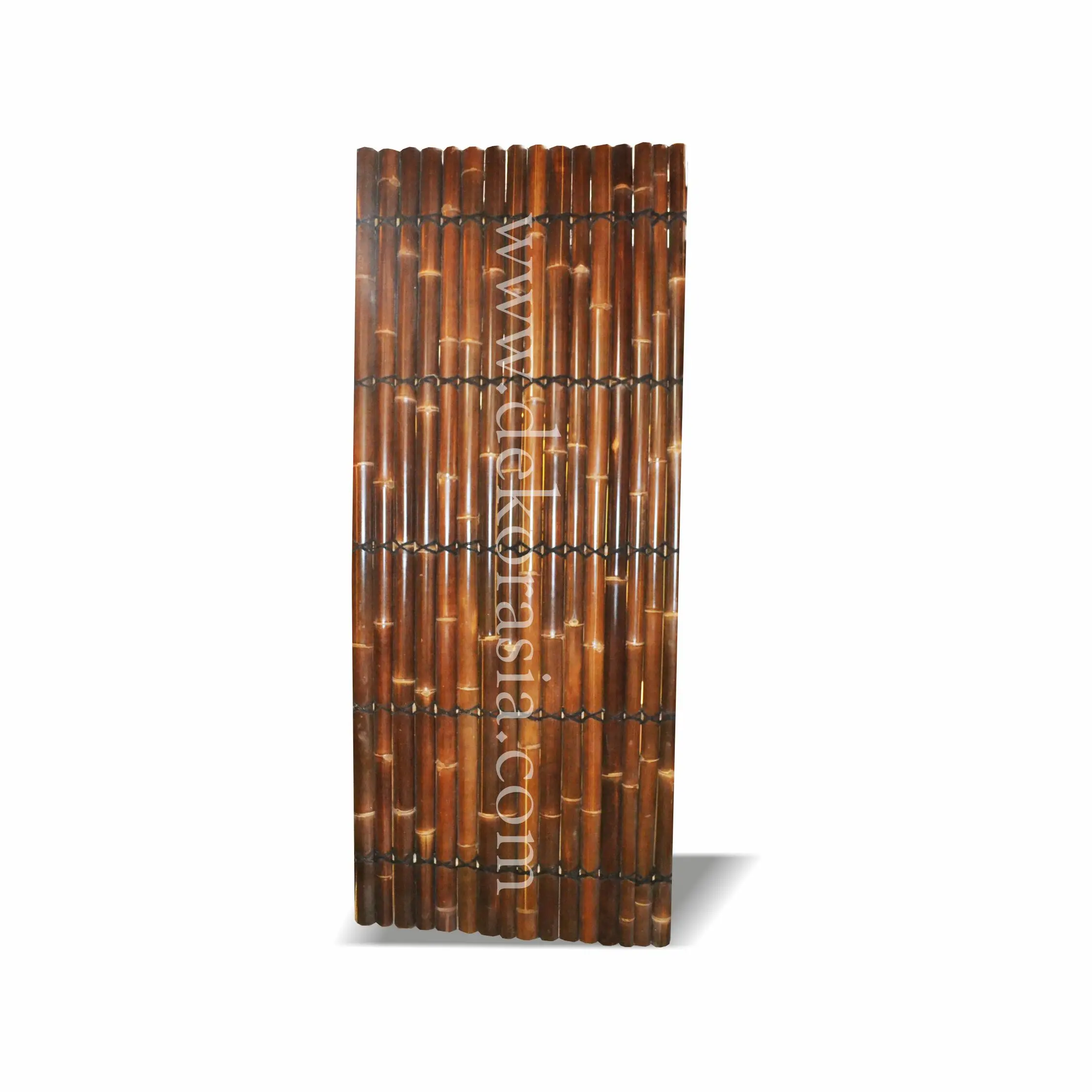 Бамбуковая ограда | Черная половина бамбуковой ограды с 5 спинкой и черной кокосовой веревкой