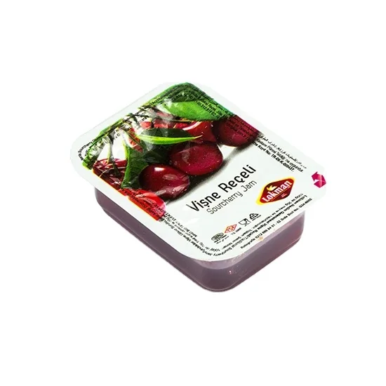 Catering, Premium Quality Fresh Taste 20gr Portion Pack , 35% Fruit Organic Sour Cherry Jam