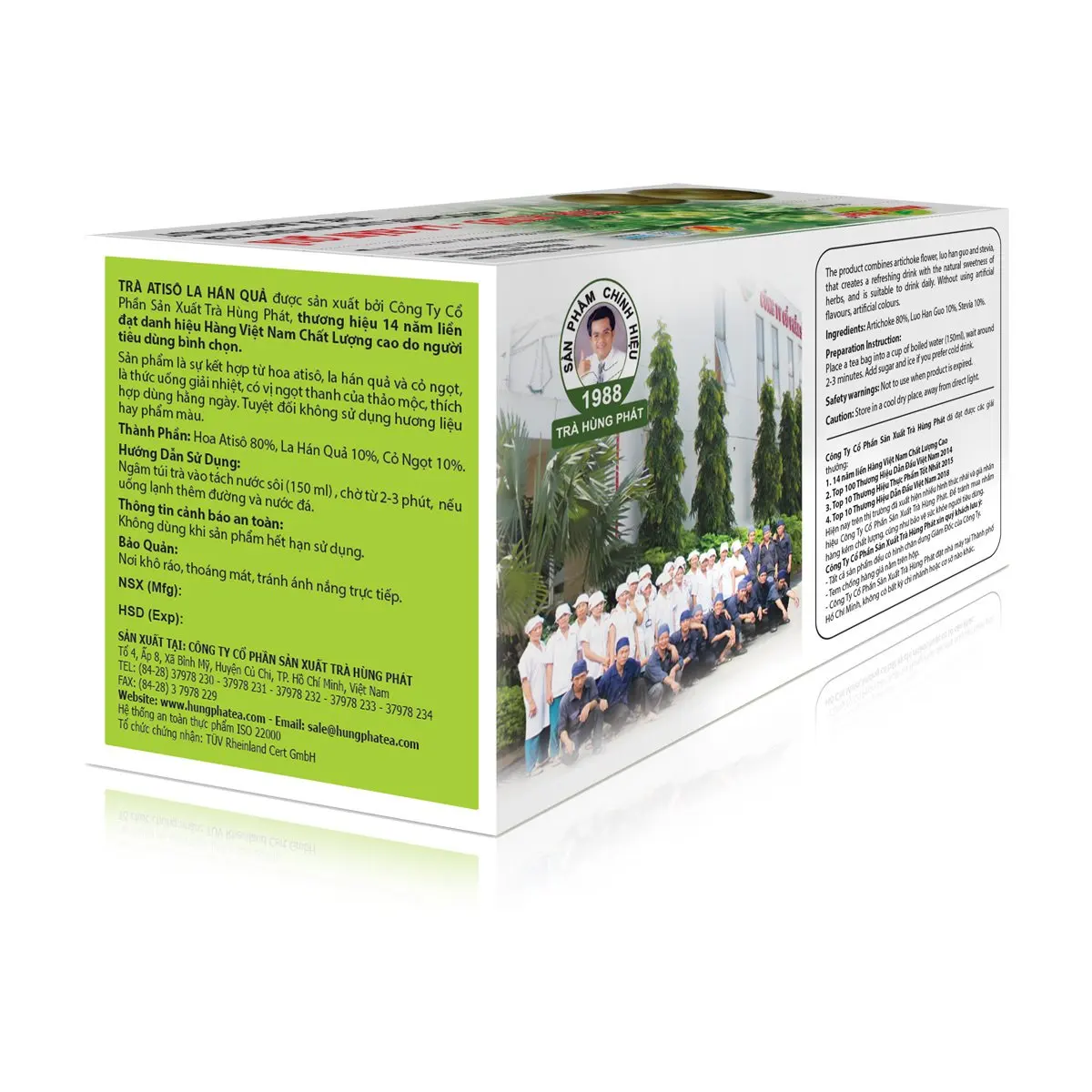
Vietnam Artichoke Flavored Slimming Tea in Sachets GMP HACCP ISO Certified Stir-Fried Processed with 2 Years Shelf Life 