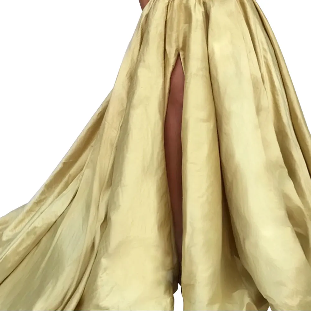 New Arrival Satin Fabric Evening Dress Patterns Ball Gown Elegant Lace Luxury Evening Gown