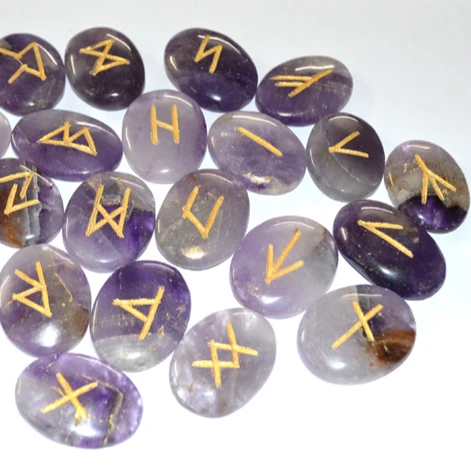 Amethyst Rune Set Buy Healing Rune stone sets for home decoration