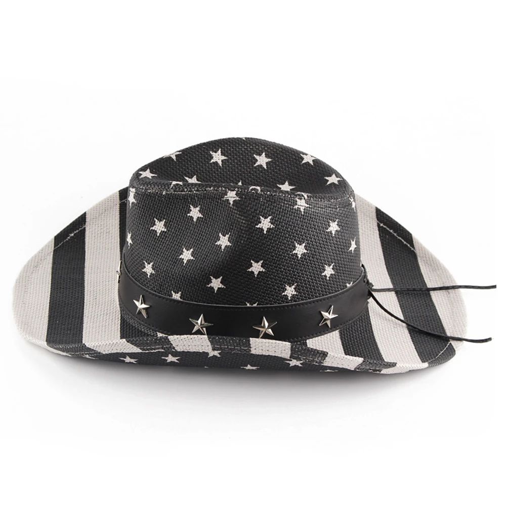 Custom Logo Durable Fashionable Full Print Foldable Cowboy Hat Cowboy Hats