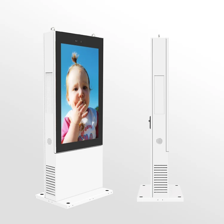 waterproof 43 outdoor 2500nit lcd kiosk full color advertising digital touch totem signage wifi display screen price for sale