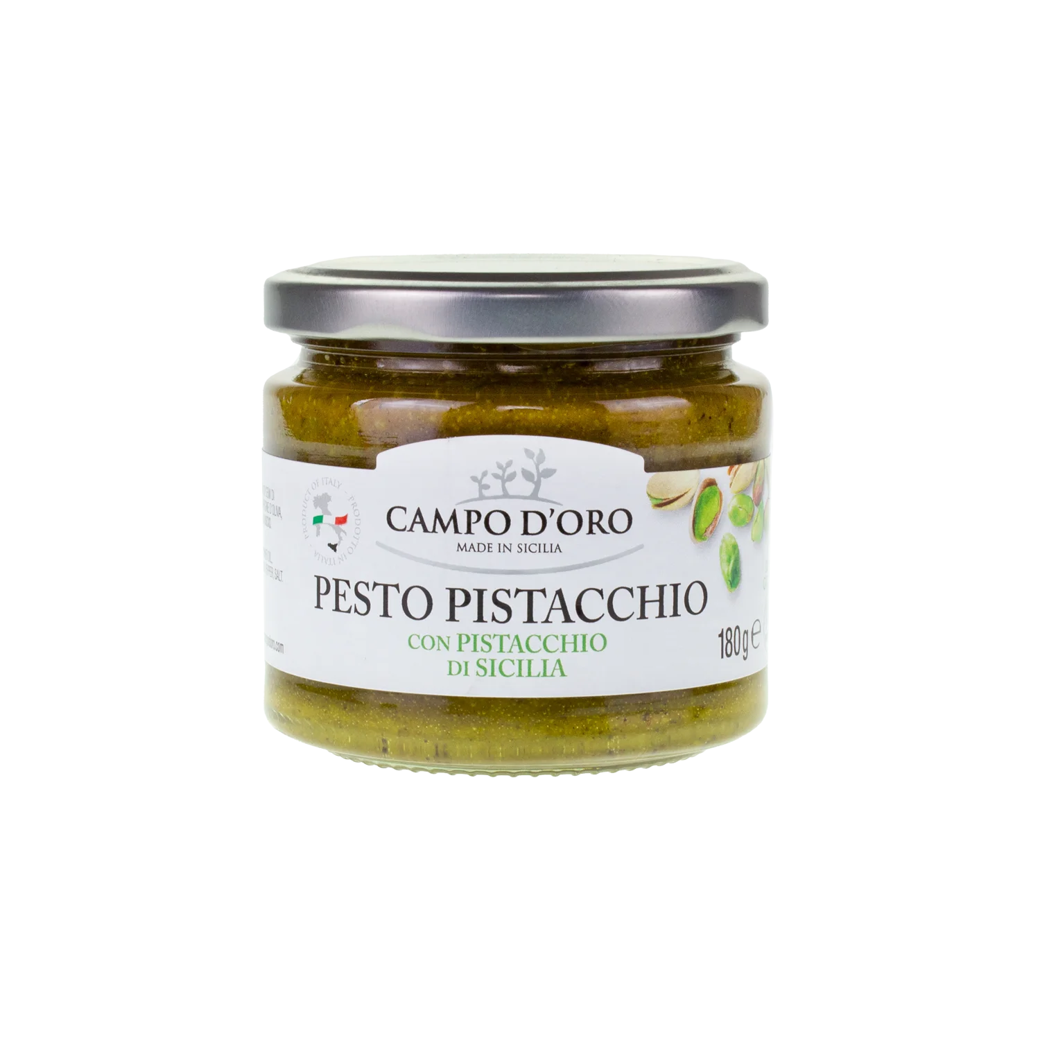 
Top Quality 180 g Pistachio Pesto sauce with Sicilian Pistachio Made in Italy Authentic Natural Italian Food Sicily Farm 
