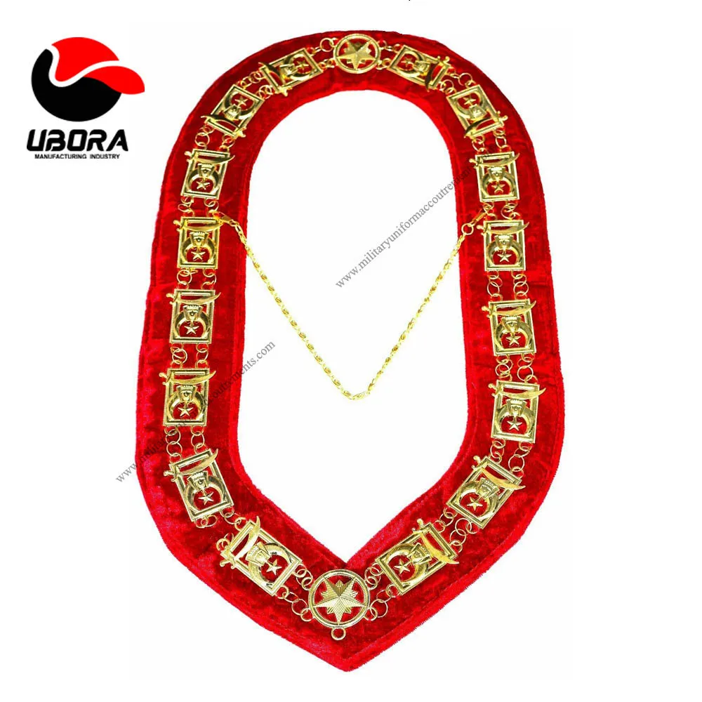 Воротник с металлической цепочкой Masonic Regalia kt рыцари темплар черная