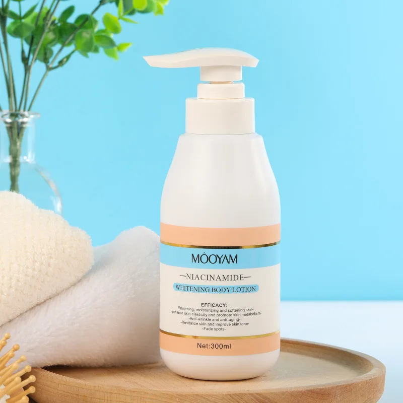Private label high quality Nicotinamide fruit acid organic whitening peeling body lotion for black skin
