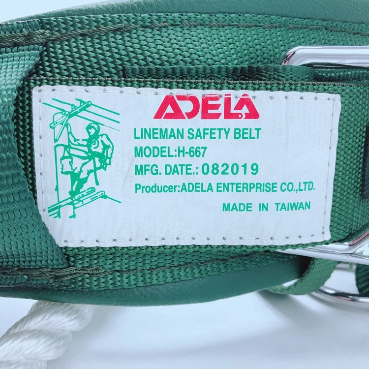 
Taiwan Adela lineman construction safety belt 