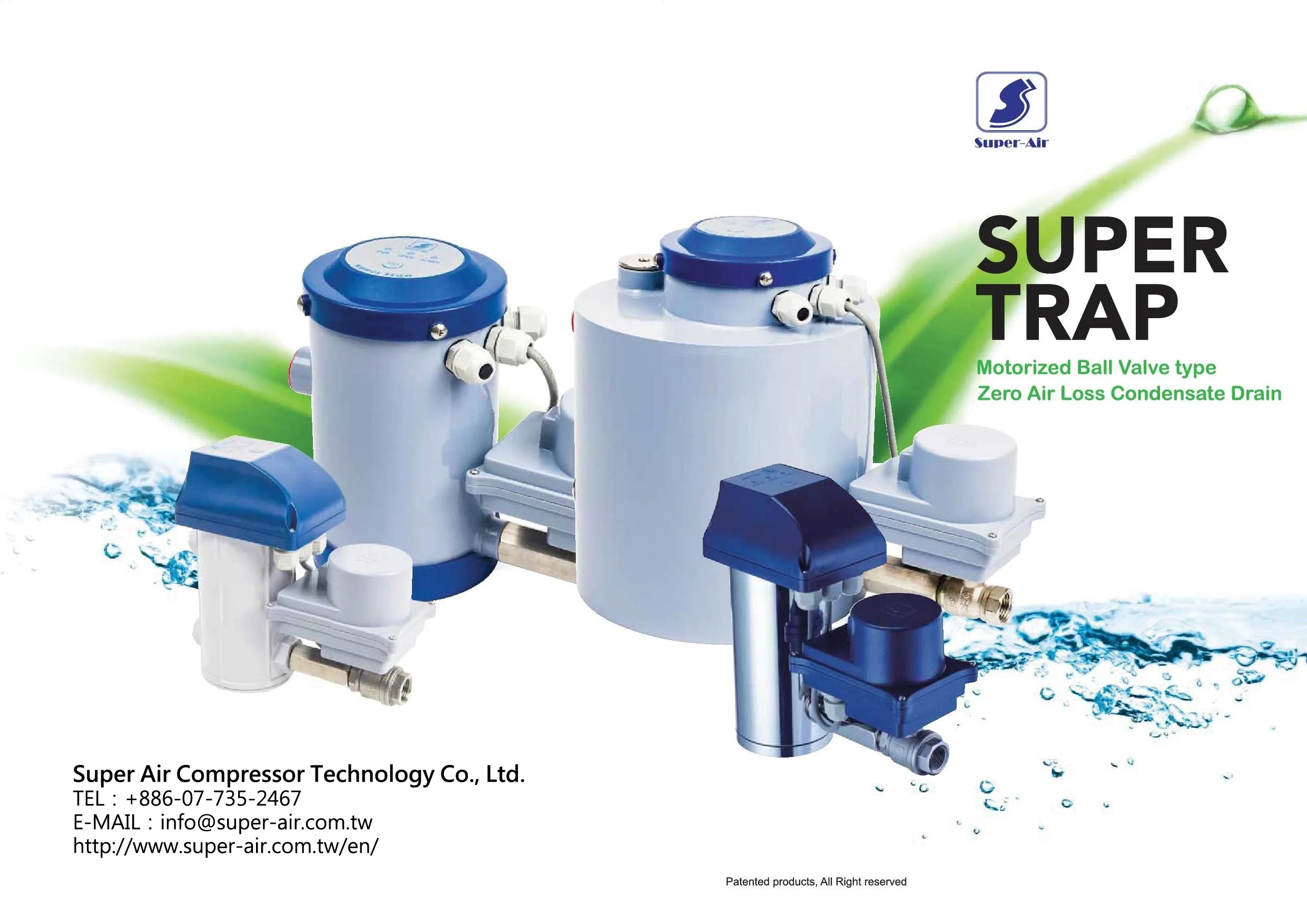 Супер ловушка моторизованный шаровой клапан нулевой потери воздуха конденсат стекает; Энергосберегающий автоматический слив
