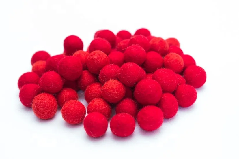 Handmade Felt 2cm ball- Eco-friendly High-Quality - 100% New Zealand Wool Felt ball/ Wool ball/ 2cm multi color felt color